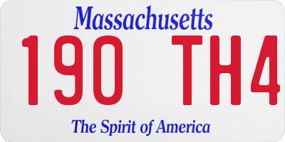 MA license plate 190TH4