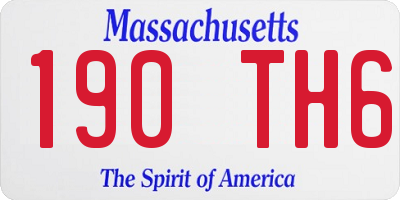 MA license plate 190TH6