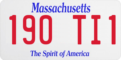 MA license plate 190TI1