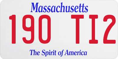 MA license plate 190TI2