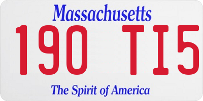 MA license plate 190TI5