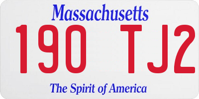 MA license plate 190TJ2