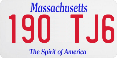 MA license plate 190TJ6