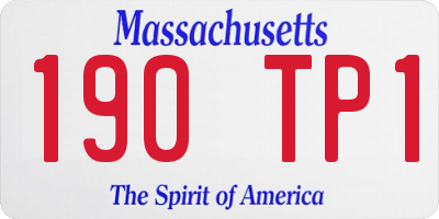 MA license plate 190TP1