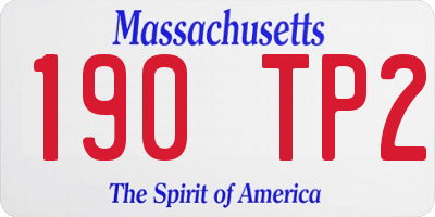 MA license plate 190TP2