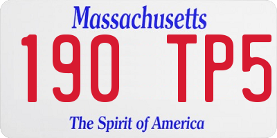 MA license plate 190TP5