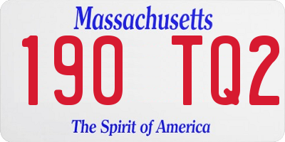 MA license plate 190TQ2
