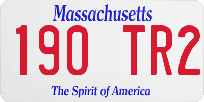 MA license plate 190TR2