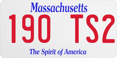 MA license plate 190TS2