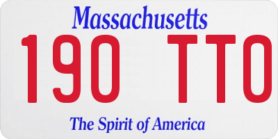 MA license plate 190TT0