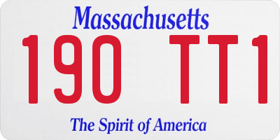 MA license plate 190TT1