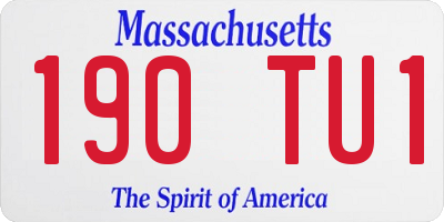 MA license plate 190TU1