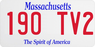 MA license plate 190TV2