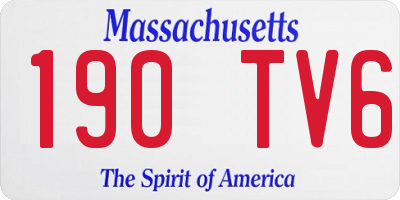 MA license plate 190TV6