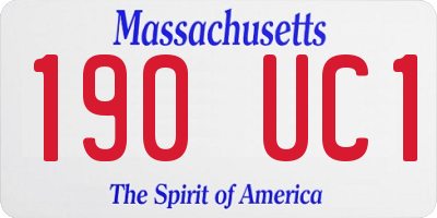 MA license plate 190UC1