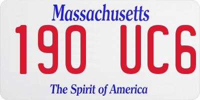 MA license plate 190UC6