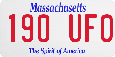 MA license plate 190UF0