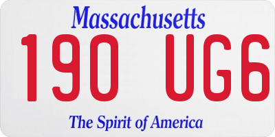 MA license plate 190UG6