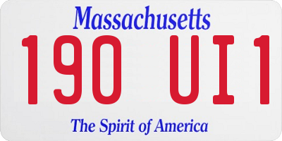MA license plate 190UI1