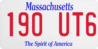 MA license plate 190UT6