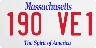 MA license plate 190VE1