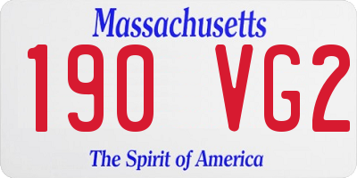 MA license plate 190VG2