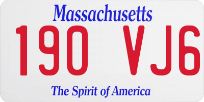 MA license plate 190VJ6