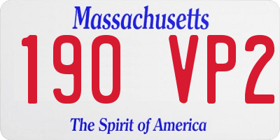 MA license plate 190VP2