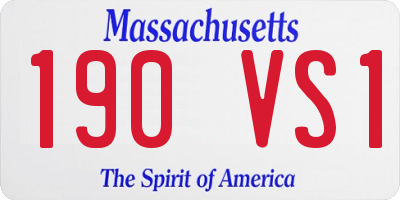 MA license plate 190VS1