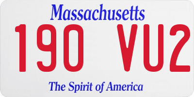 MA license plate 190VU2