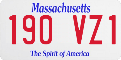 MA license plate 190VZ1