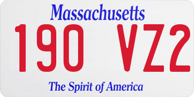MA license plate 190VZ2