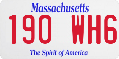 MA license plate 190WH6