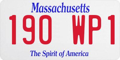 MA license plate 190WP1