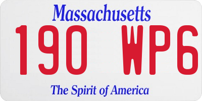 MA license plate 190WP6