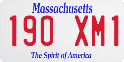 MA license plate 190XM1