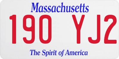 MA license plate 190YJ2