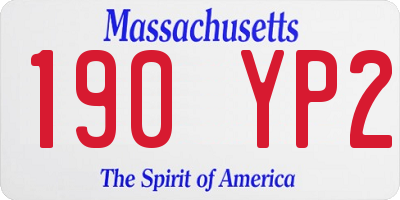 MA license plate 190YP2