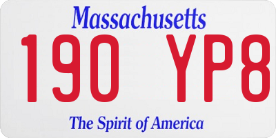MA license plate 190YP8