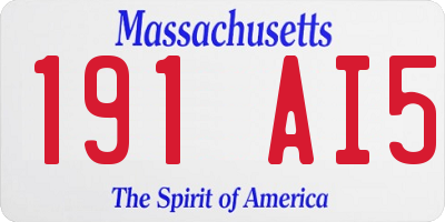 MA license plate 191AI5