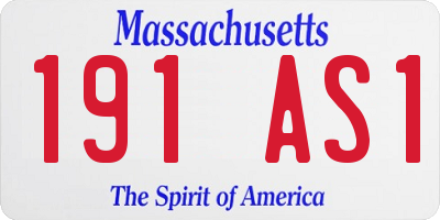 MA license plate 191AS1