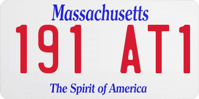 MA license plate 191AT1