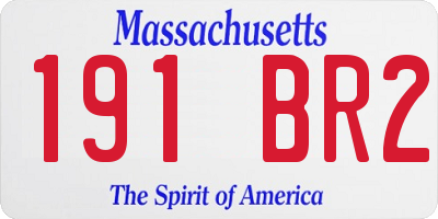 MA license plate 191BR2