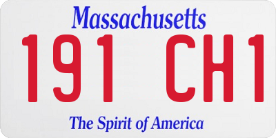 MA license plate 191CH1
