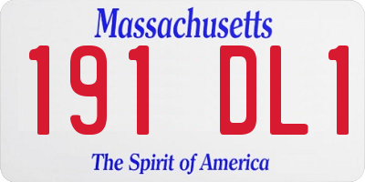 MA license plate 191DL1