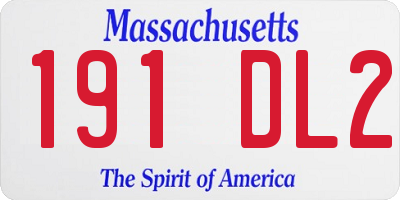 MA license plate 191DL2