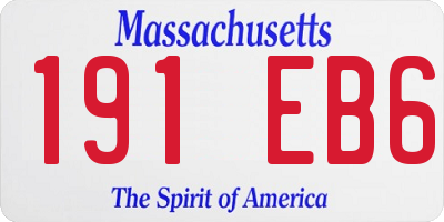 MA license plate 191EB6