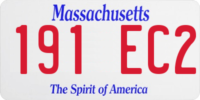 MA license plate 191EC2