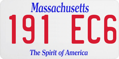 MA license plate 191EC6