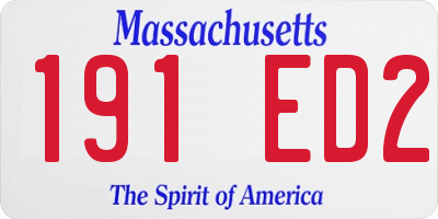 MA license plate 191ED2